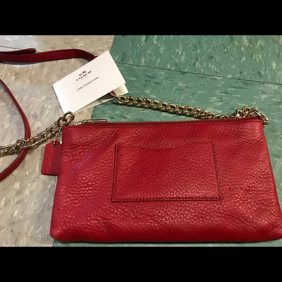 Coach red leather purse - Picture 2 of 4